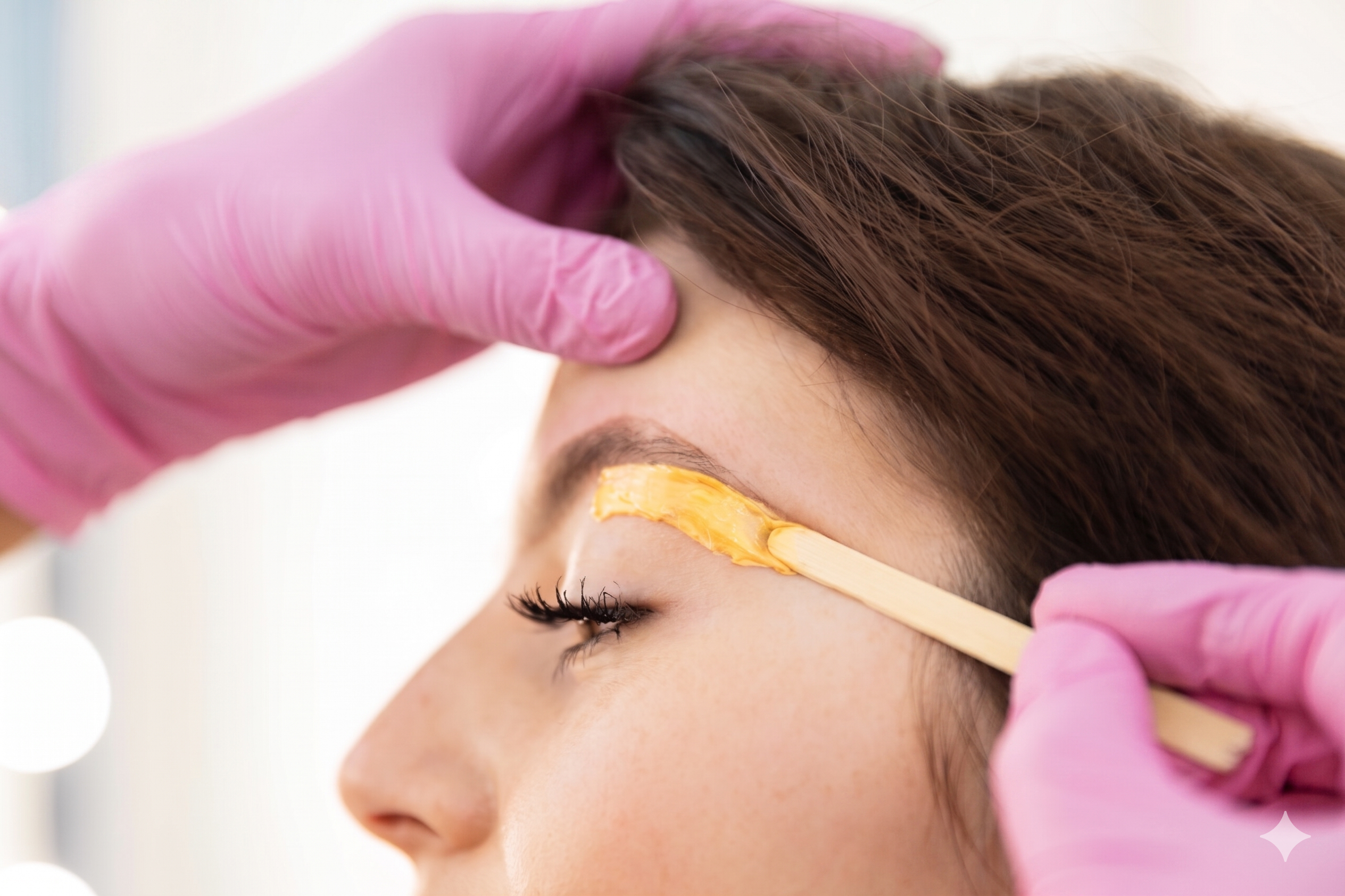 Woman with perfectly shaped eyebrows